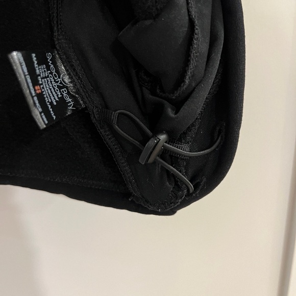 Sweaty Betty Freedom Thermal Running Black Pullover Orange Zipper Gray Trim M - Picture 7 of 9